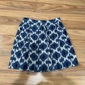 Michael Kors Blue Poppy Linen Skirt Size 6